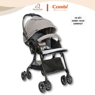 Xe đẩy 2 chiều Combi Handy 4Cas Compact cho bé, xe đẩy trẻ em bánh xe tự điều chỉnh - Monnie Kids