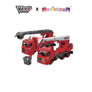 Đồ chơi lắp ráp diy 2 trong 1 xe cứu hỏa có đèn và âm thanh vecto vt9087