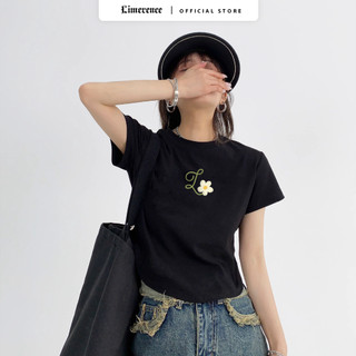  Áo thun Baby tee LIMERENCE L flower Basic vải cotton cao cấp co giãn dày dặn Local Brand 