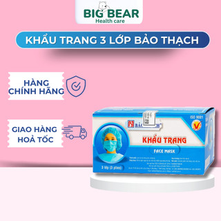 50 Cái Khẩu trang y tế 3 lớp Bảo Thạch (loại tốt) hàng chính hãng