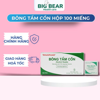Bông Tẩm Cồn  Alcohol Pads ALCOHOL SWABS/ALCOHOL sát khuẩn, sát trùng, Hôp 100 Miếng