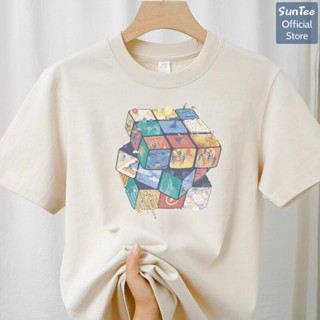  Áo thun nữ form vừa SUNTEE STFV121 phong cách basic in hình 021 vải cotton 250GSM cao cấp thoáng mát 