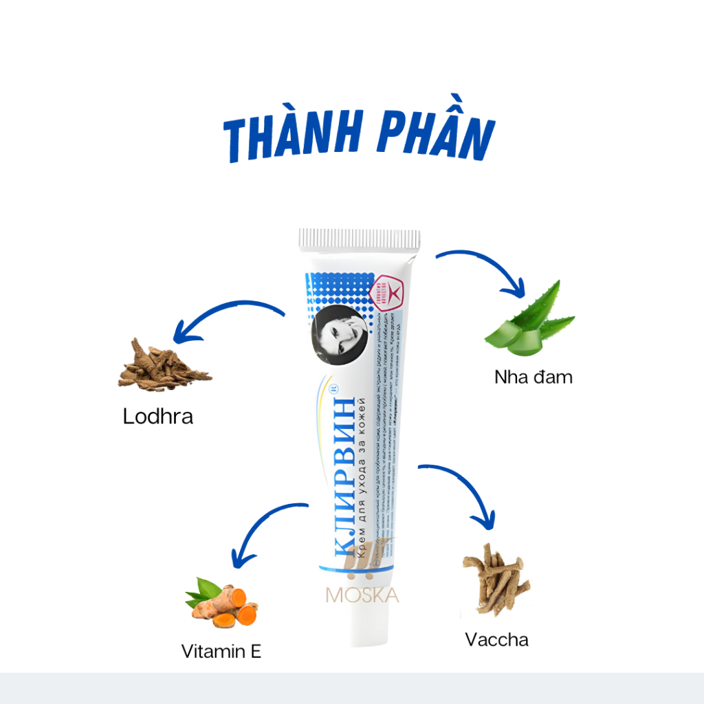Kem Sẹo Giảm Thâm Sẹo, Giảm Thâm Sẹo Mụn, Vết Rạn Da, Ngừa Sẹo KLIRVIN Nga 25g| Moska Shop
