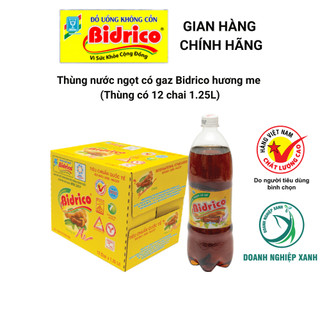Nước Ngọt Có Gaz Bidrico Hương Me Giải Khát ( Thùng 12 chai 1.25L )