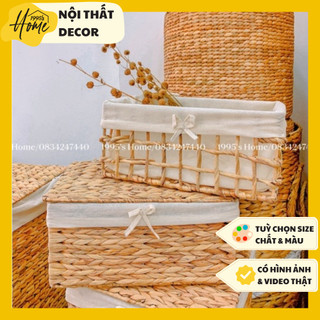 Khay Cói Vuông Có Lót Vải ko nắp ( ảnh thật )