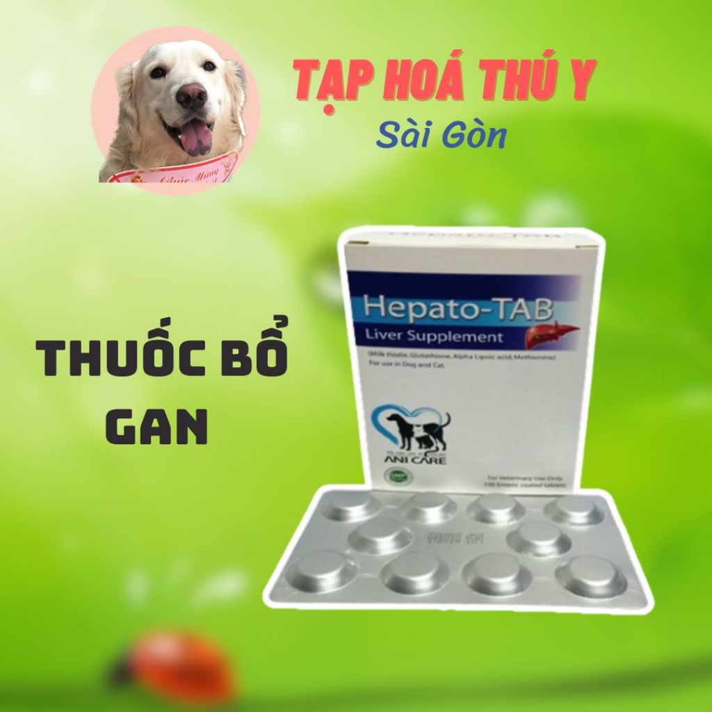 [ 5 viên ] HEPATO TAB và renovet thực phẩm chức năng hỗ trợ gan, tha^n cho chó mèo