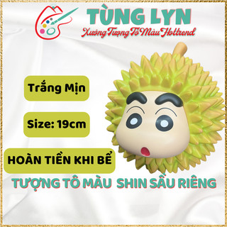 Tượng tô màu, tô tượng shin sầu riêng 19cm - - tượng thạch cao trắng decor