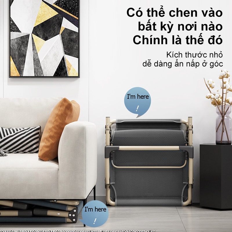 LACCOHUG Giường gấp đa chức năng di động,Giường Xếp Điều Chỉnh Được Độ Ngả Khung Thép Sơn Tĩnh Điện | BigBuy360 - bigbuy360.vn