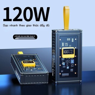 Sạc dự phòng 30000mAh Siêu nhanh PD20W và 120W sạc nạp dùng 5 đầu ra3 đầuvàocóđènLED iển thị phần trăm PIN-dacdy_offical 