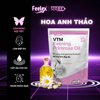 Viên uống VTM bổ sung vitamin C, collagen, biotin, glutathione, kẽm, hoa anh thảo hỗ trợ làm đẹp, cân bằng nội tiết tố