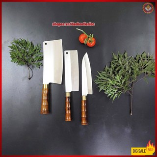 Bộ dao nhà bếp thép trắng không gỉ thép nhíp xe cao cấp