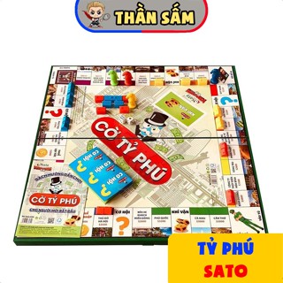 [Sato] Bộ Cờ Tỷ Phú Sato Size Lớn Trung Monopoly Cờ Tỉ Phú Đồ Chơi Trí Tuệ Giải Trí Xả Stress