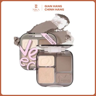 Bảng tạo khối bắt sáng highlight 4 màu tự nhiên lâu trôi chống nước veecci - v01 9g