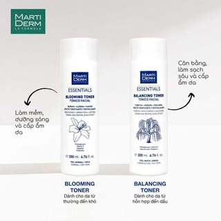 Toner dưỡng ẩm Martiderm essentials blooming 200ml