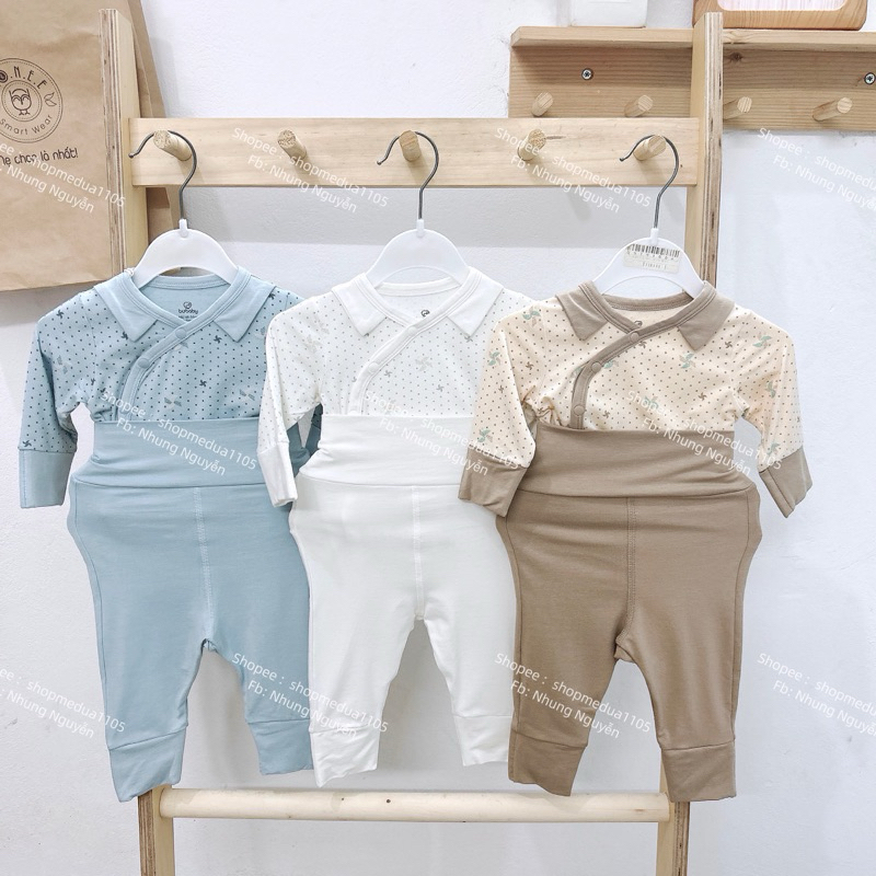 (Nhùn nhùn)Bộ sơ sinh Bubaby size NB đến 3-6m