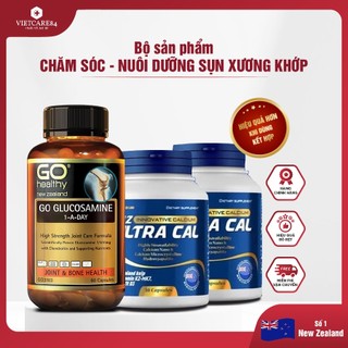 Bộ sản phẩm: Viên uống xương khớp GO GLUCOSAMINE 1-A-DAY và viên uống canxi hữu cơ nano NZ ULTRA CAL