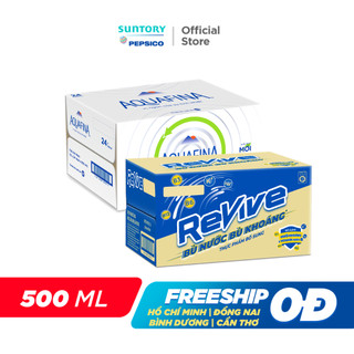 Combo 1 thùng 24 chai revive và 1 thùng 24 aquafina