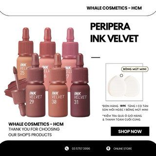 (Ink Velvet) Son Kem Hiệu Ứng Nhung Mịn Peripera Ink Velvet 4g