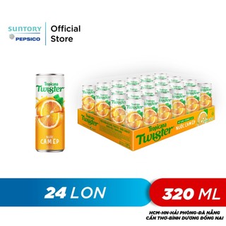 Thùng 24 Lon Nước Trái Cây Twister Cam (320ml/lon)