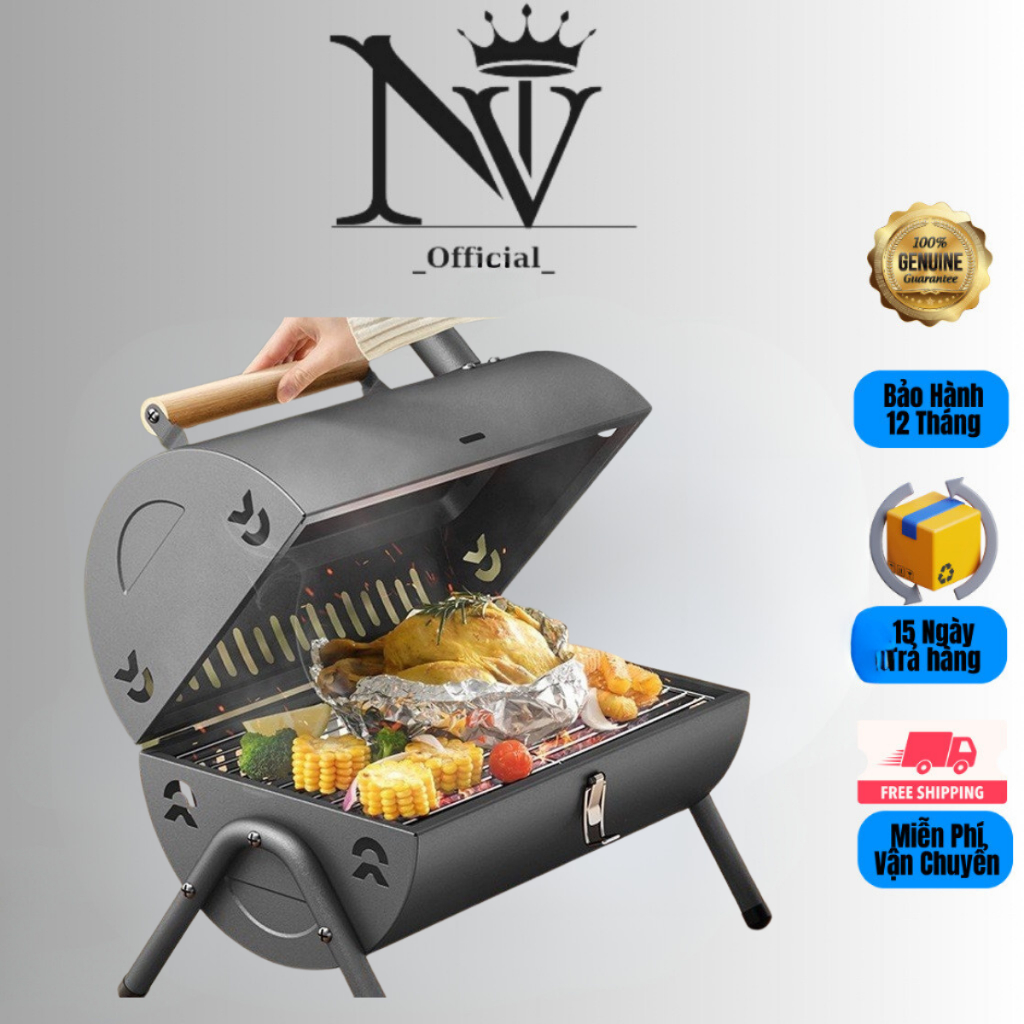 Bếp nướng than hoa cao cấp chất liệu thép chịu nhiệt có chân phụ nhỏ gọn [ Hàng Tốt ] NNV.store