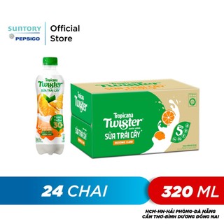 Thùng 24 Chai Sữa Trái Cây Hương Cam Twister (290ml/chai)