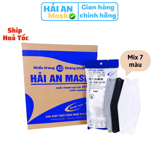 Khẩu trang kf94 Hải An Mask túi 10 cái 4 lớp dày dặn, mềm mịn