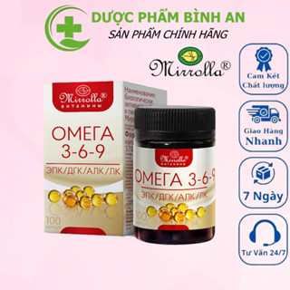 Viên uống Omega 369 Mirrolla hộp 100 viên giúp đẹp da tốt cho mắt Nga