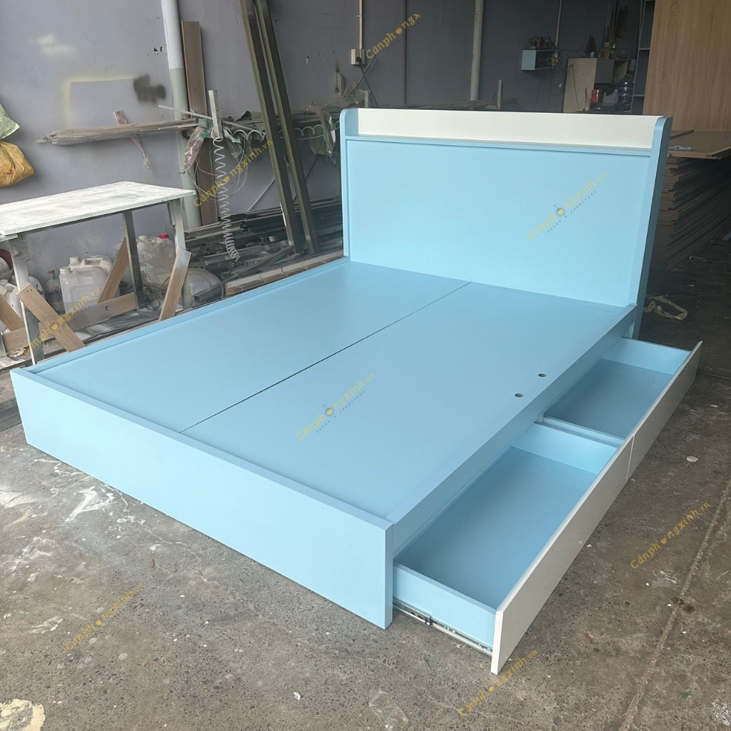 Giường ngủ, đầu giường bọc nệm, đầu giường co kệ hộc keo đa năng, gỗ MDF, CPX-G63