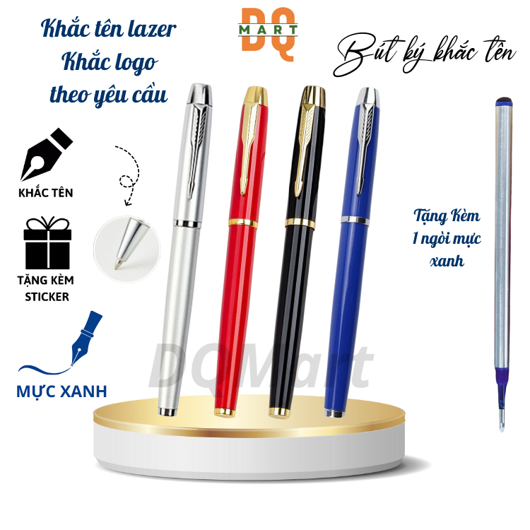 Bút Ký Tên, Khắc Chữ Theo Yêu Cầu DQMART - Ngòi 0.5mm, DQMart