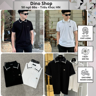 Áo polo nam đôn chề thêu chữ ở cổ đơn giản siêu đẹp - áo polo nam đôn chề logo trước ngực siêu chất