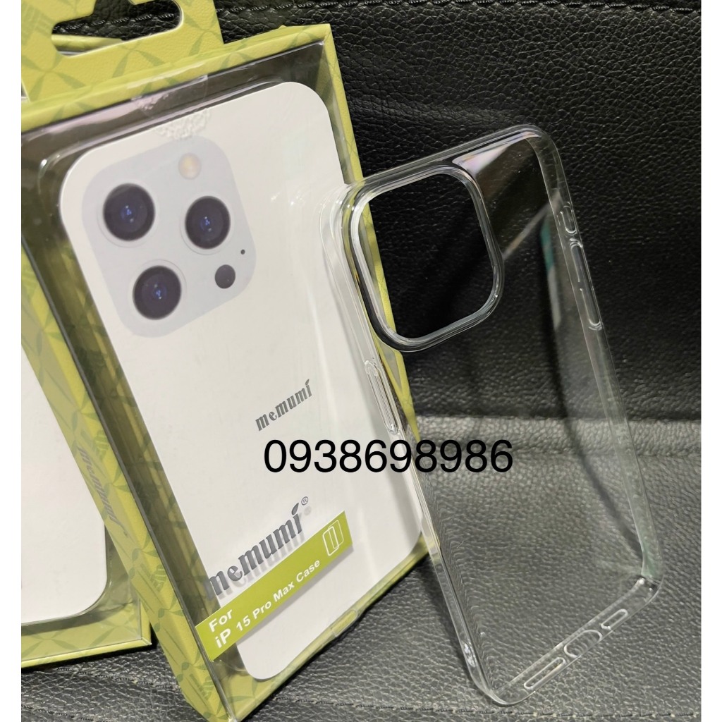Ốp Memumi Trong Suốt KHÔNG Ố VÀNG chính hãng cao cấp cho iP 15 Pro,15 Pro Max ,14 Pro ,14 Pro Max ,1