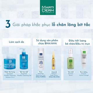 Toner 1% BHA martiderm essentials balancing toner làm sạch da