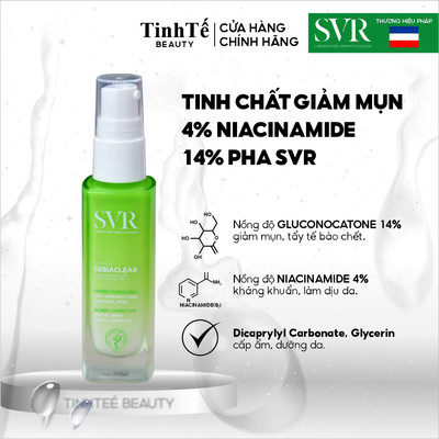 Tinh chất giảm mụn 4% NIACINAMIDE và 14% PHA SVR Sebiaclear Serum 30ml