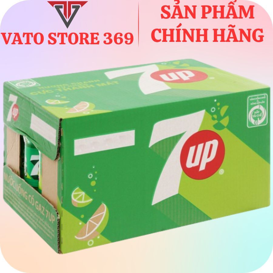 Nước ngọt có ga 7UP chanh có đường chai 390ml