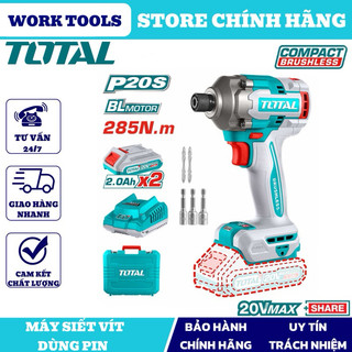 Total máy siết vít không chổi than 20v tirli2028