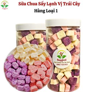 Sữa Chua Sấy Lạnh Thăng Hoa Viên Sữa Chua Khô Sấy Giòn Vị Trái Cây Hũ 1200ml Hỗ Trợ Tiêu Hóa, Tăng Sức Đề Kháng, Đẹp Da