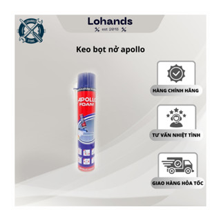 Keo bọt nở apollo foam có vòi bơm đi kèm dùng trang trí viền gương lohandstore