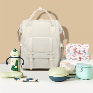 Balo bỉm sữa đựng đồ cho mẹ bé Mingo CareFreeFox giữ nhiệt bình sữa tích hợp cổng sạc USB nhiều ngăn đa năng chống thấm