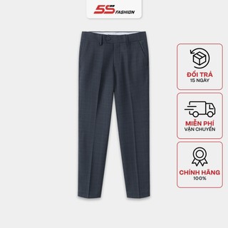 Quần Âu Nam 5S FASHION, Mềm Mịn, Cao Cấp, Kẻ Xước Sang Trọng, Lịch Lãm, Cạp Cúc Lịch Sự (QAU23052)