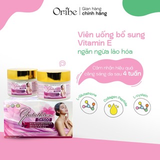 Viên Uống Trắng Da Glutathione 500mg Oribe Dưỡng Trắng Da Làm Mờ Thâm Chống Lão Hóa Hộp 30 viên