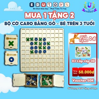 Bộ Cờ CARO hỗ trợ trẻ phát triển tư duy khả năng ghi nhớ và nhận biết, cải thiện khả năng kiên nhẫn của bé