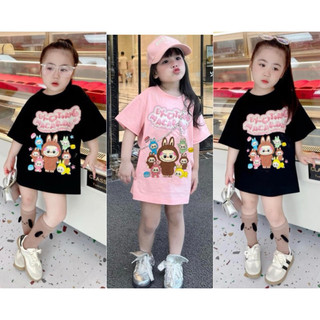 Set 3 áo phông labubu đen trắng hồng BG