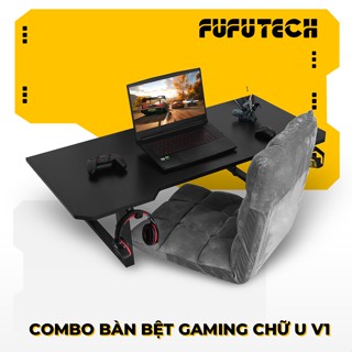 Combo Bàn Ghế Ngồi Bệt V1 Chân U Fufutech Gấp Gọn Được Phong Cách Trẻ Trung Phù Hợp Làm Việc, Học Tập, Giải Trí, Gaming