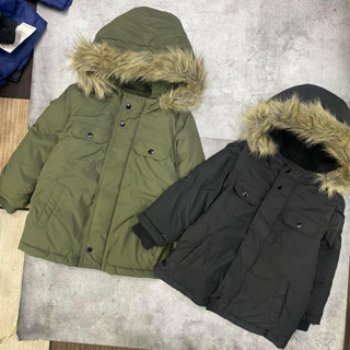 00528 Áo phao đại hàn bé trai bé gái CHIPBONG hai màu đen rêu hàng dư