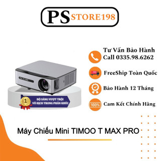Máy Chiếu Mini TIMOO T Max  Android 9.0 Full HD 1080HD Độ Sáng Cực Cao 12000 Lumens + TẶNG MÀN CHIẾU VÀ KỆ TRỊ GÍA 400K