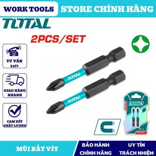 Đồ nghề total bộ 2 mũi bắt vít ph1x50mm tacim71ph150