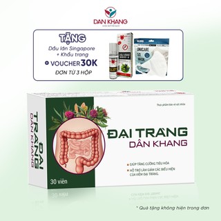 Viên Uống Giúp Tăng Cường Tiêu Hóa Giảm Các Biểu Hiện Của Đau Đại Tràng - Đại Tràng Dân Khang Hộp 30 viên