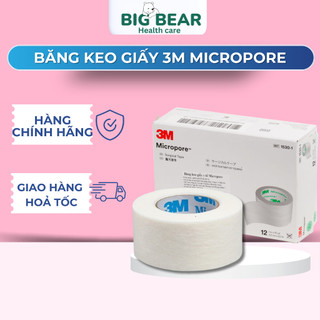 Băng keo giấy 3M Micropore hộp 12 cái và 24