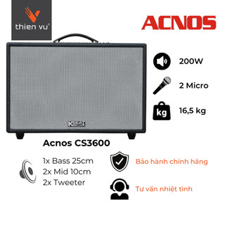 Loa karaoke di động acnos cs3600 200w - hàng chính hãng