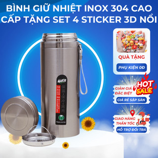 Bình giữ nhiệt INOX 304 1000ml -1200ml -1500ml cao cấp, Bình giữ nhiệt nóng lạnh 3 lớp cách nhiệt, giữ nhiệt 24h